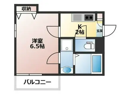 ラパーチェ プリモ(1K/1階)の間取り写真