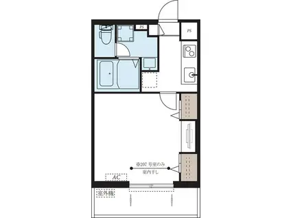 リブリ・フルール(1K/3階)の間取り写真