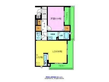 シャーメゾングッドパディ(1LDK/3階)の間取り写真
