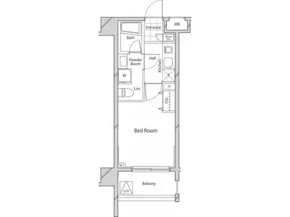 アルテシモレジェンダ(1K/4階)の間取り写真