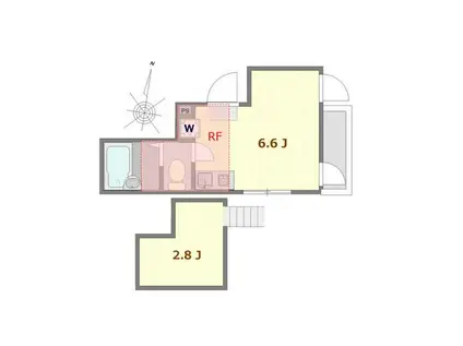 ピリカフォレスト(ワンルーム/3階)の間取り写真