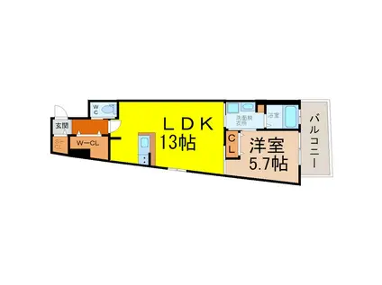 N APARTMENT(1LDK/3階)の間取り写真