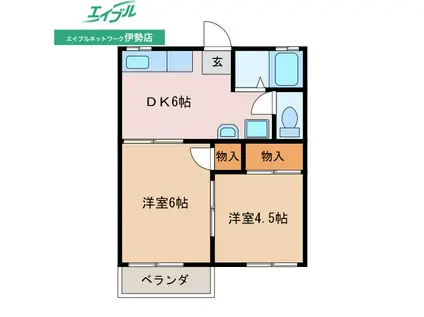 LIFE SAKURAGII(2DK/2階)の間取り写真