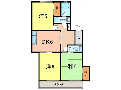 サンライト東刈谷(3DK/3階)の間取り写真