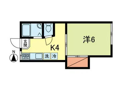 チェリー松木(1K/1階)の間取り写真