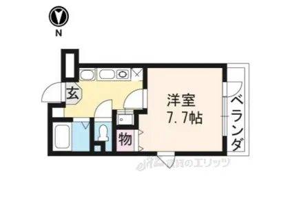 グリーンヒル四条大宮(1K/6階)の間取り写真