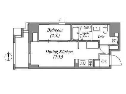 アスティーレ秋葉原(1DK/4階)の間取り写真