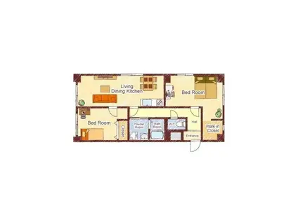 リルームス中島西II (2SLDK/7階)の間取り写真