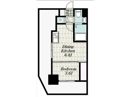 NO.71オリエントトラストタワー(1DK/15階)の間取り写真