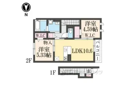 グレイスコーポ5(2LDK/2階)の間取り写真