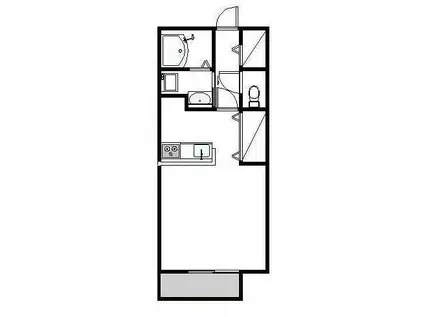 グリフル・ガーデン(1DK/1階)の間取り写真