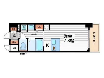 プレサンス本町リアルシティ(1K/3階)の間取り写真