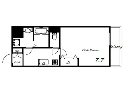 LIVIAZ KOBE CREST(1K/11階)の間取り写真