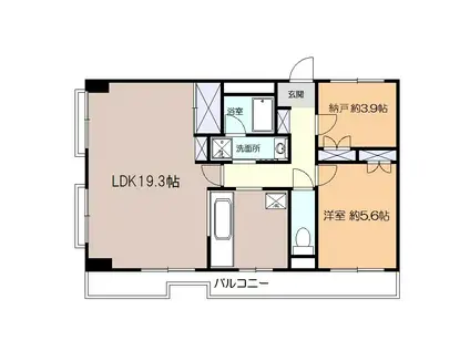 プレミール中央(2LDK/2階)の間取り写真