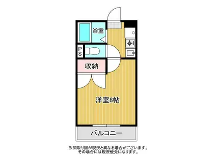 リバーサイドQ1(1K/3階)の間取り写真