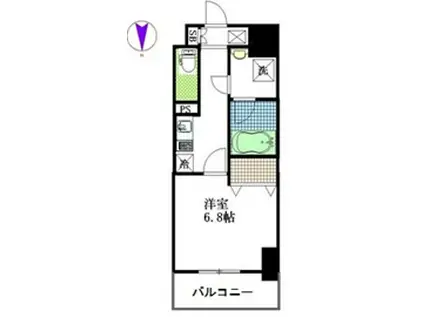 URBAN FLATS千葉中央(1K/10階)の間取り写真