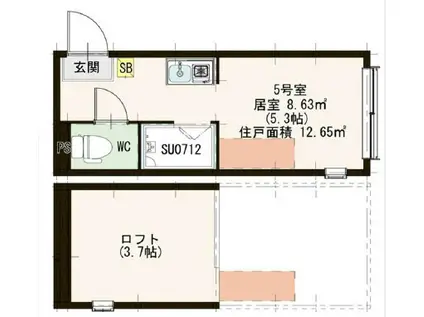 サニーデイズ和泉(ワンルーム/1階)の間取り写真