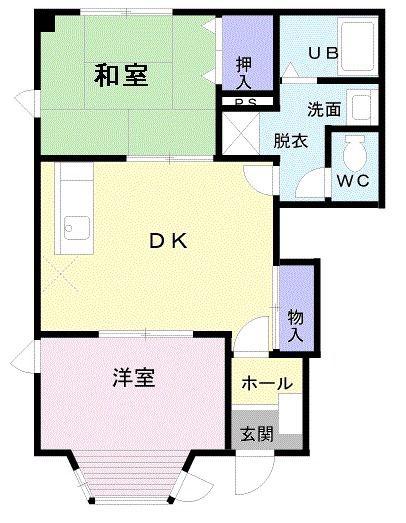 すみれ館III(2DK/1階)の間取り写真
