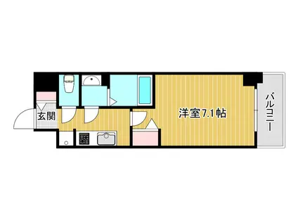 ファステート難波グランプリ(1K/5階)の間取り写真