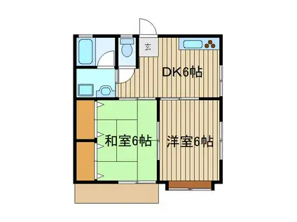 サンライフいずみ2(2DK/1階)の間取り写真