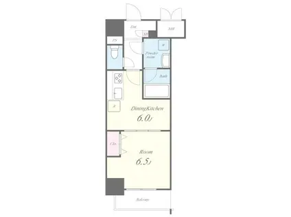 メイボーテセラ(1DK/9階)の間取り写真