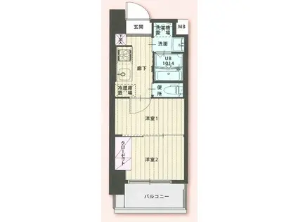 MARK AVENUE TOWER 久留米 NO99(2K/13階)の間取り写真