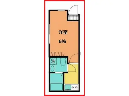 ナノケア西新井(1K/1階)の間取り写真