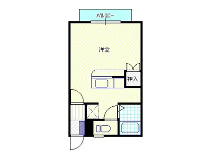 ラ・セシリア(ワンルーム/2階)の間取り写真
