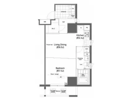 プライムアーバン板橋(1LDK/7階)の間取り写真