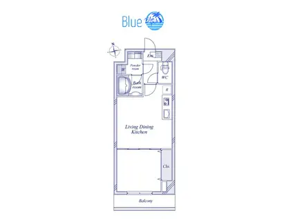 ロックスヨコハマベイサイド(1LDK/2階)の間取り写真