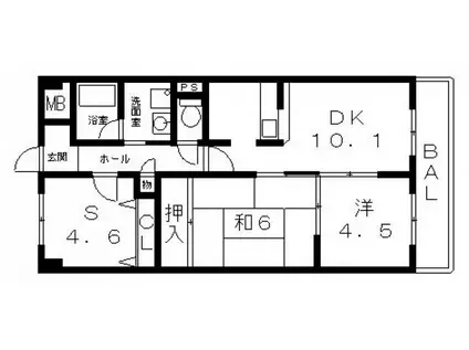 アロッジオKTI(3LDK/2階)の間取り写真