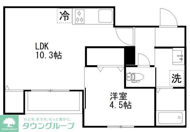 MERCURY船橋(1LDK/2階)の間取り写真