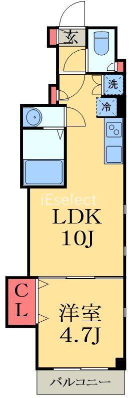 COTE DOR SOGA(1LDK/1階)の間取り写真