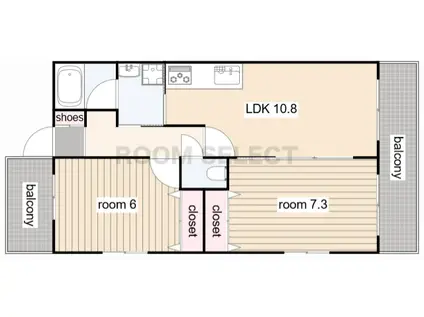 シャルマン・ロジェ(2LDK/4階)の間取り写真
