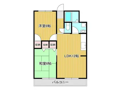 レジデンスTOKI(2LDK/2階)の間取り写真