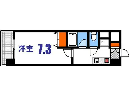 サンハイム御幸(1K/3階)の間取り写真