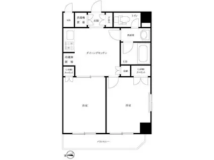 ルーブル高田馬場参番館(2DK/3階)の間取り写真