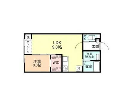 FIRST SQUARE(1LDK/1階)の間取り写真