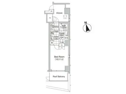 L`GENTE VALU麻布十番(1K/3階)の間取り写真