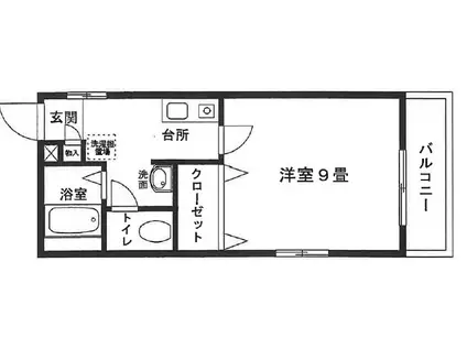 SADOYAビル(1K/3階)の間取り写真