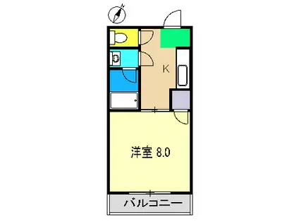 サンハイツ(1K/3階)の間取り写真