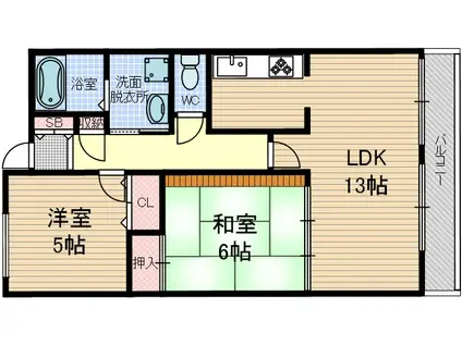レーラッハアインス(3LDK/5階)の間取り写真