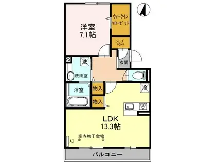 匠乃館C(1LDK/2階)の間取り写真