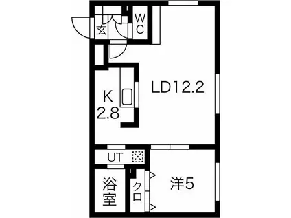 ル・ヌアージュ(1LDK/3階)の間取り写真