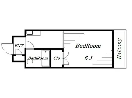 メゾンエステルナ西千葉(1K/4階)の間取り写真