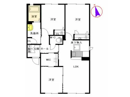 グランドハイツソフィア(3LDK/1階)の間取り写真