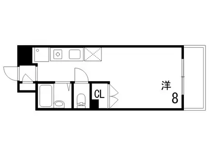 サイトピア本山(ワンルーム/4階)の間取り写真