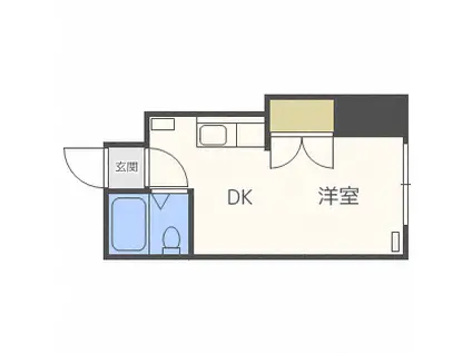 ノースヴィレッヂ(1DK/2階)の間取り写真