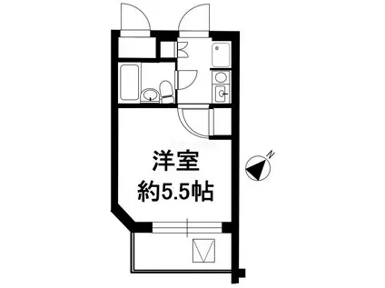 コスモグラシア大塚(1LDK/12階)の間取り写真