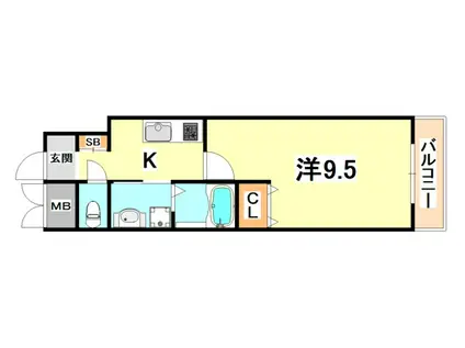 パレス東洋神戸5号館(1K/3階)の間取り写真